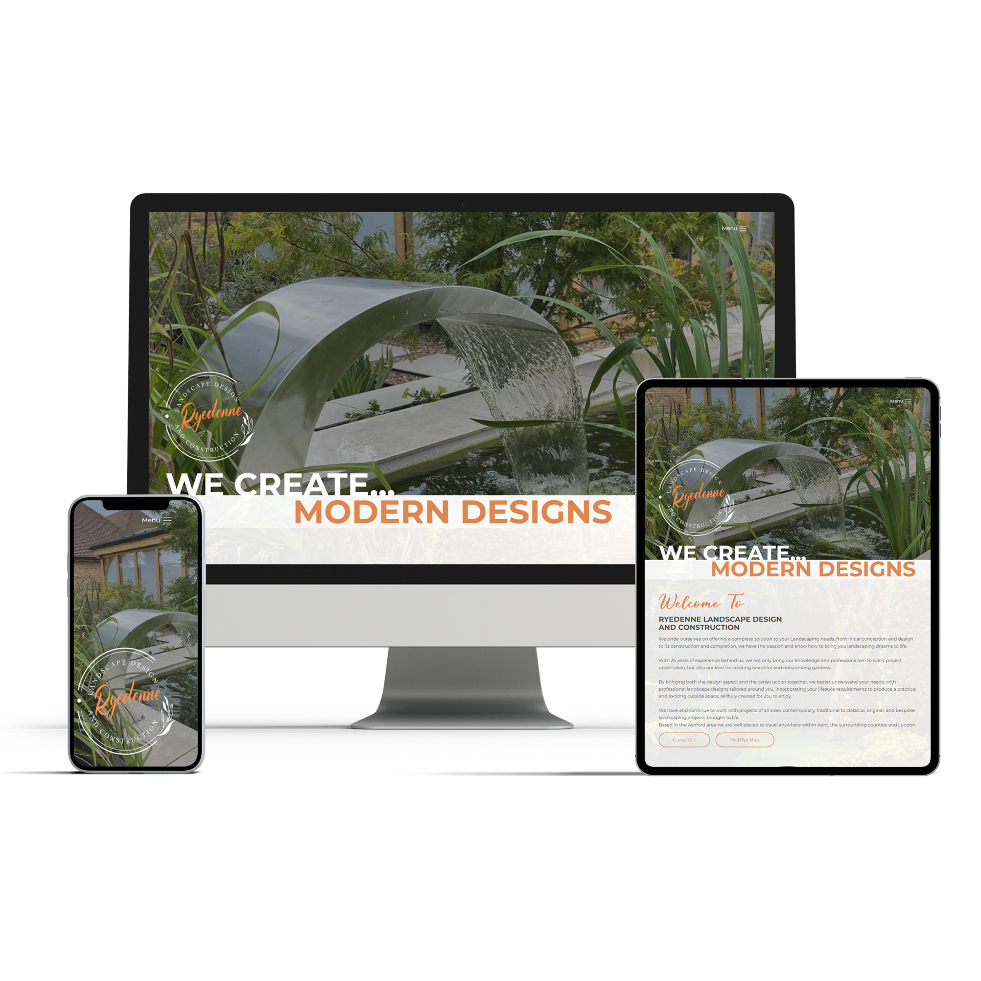 Ryedenne Bespoke Website Design for Landscaper and Gardener